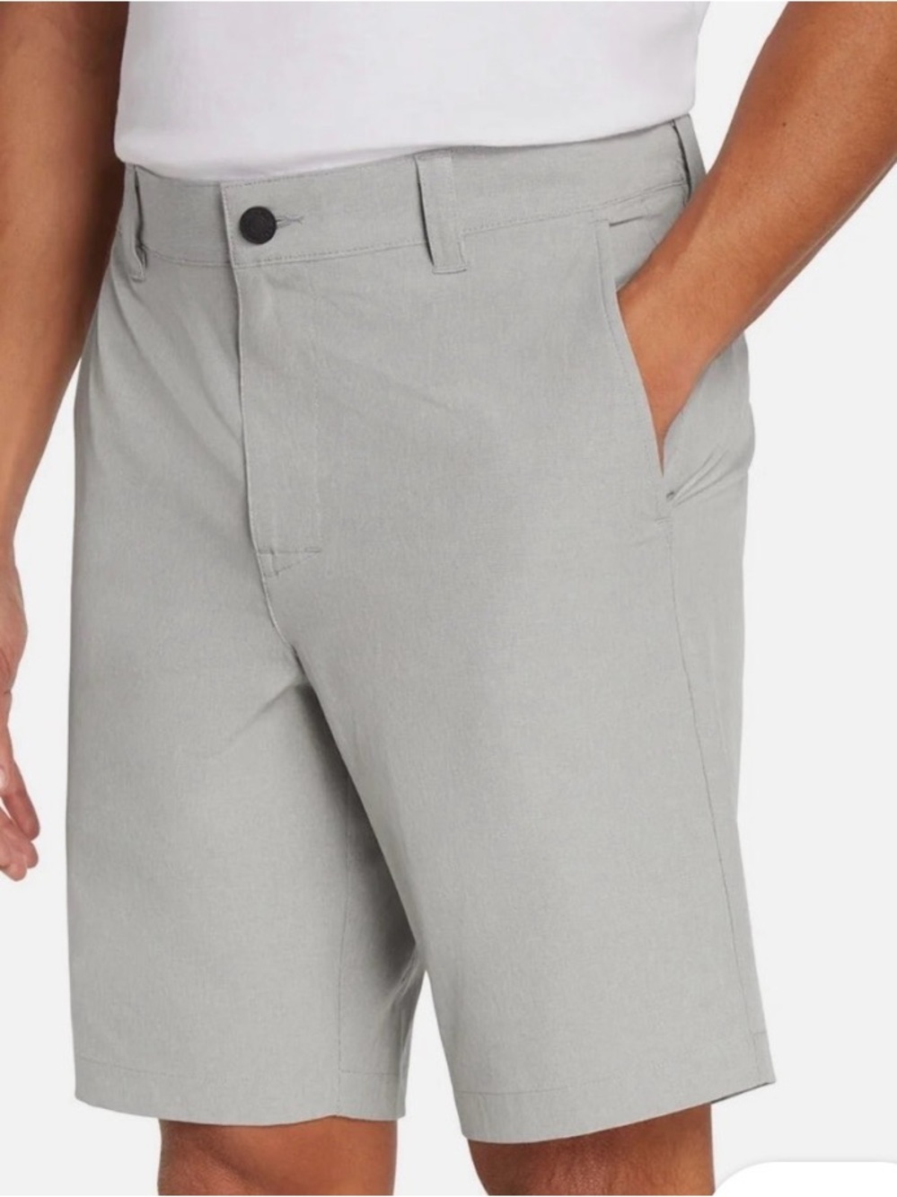 Banana Republic Men's Light Gray Flat-Front Shorts
